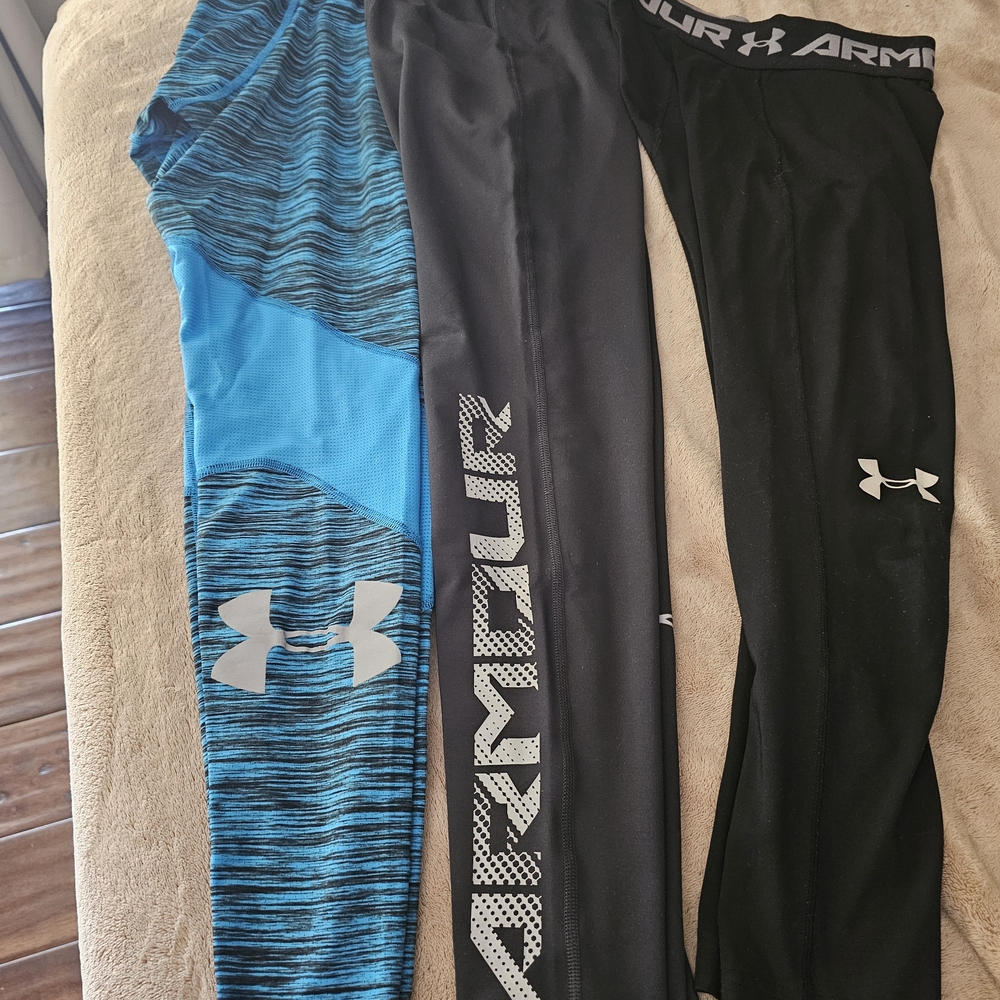 Under Armour Black and Blue Performance Leggings